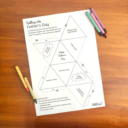 Rolling into Father's Day- Activity Sheet